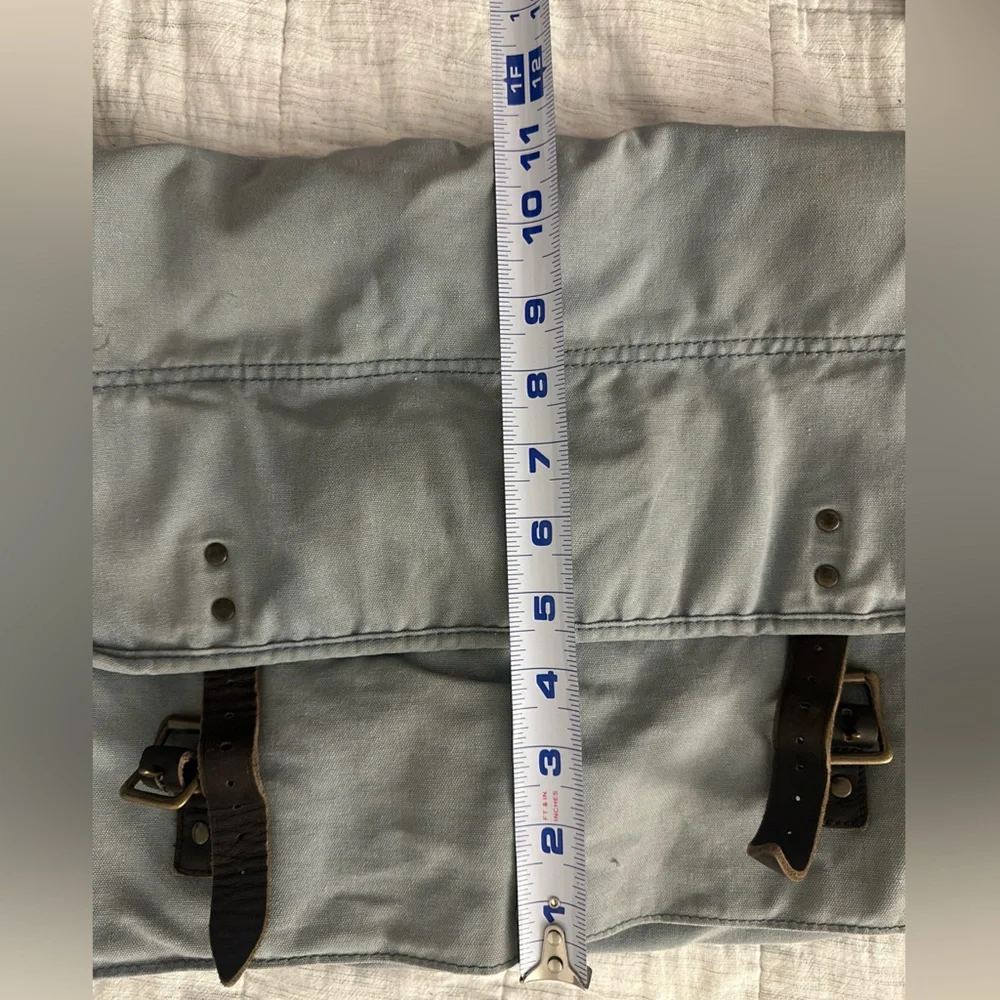 J. CREW Canvas Messenger Bag - Light Blue